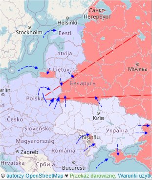 Okazje do wyprowadzenia kontrataków oskrzydlających na rosyjskie głębokie uderzenie w centrum Polski