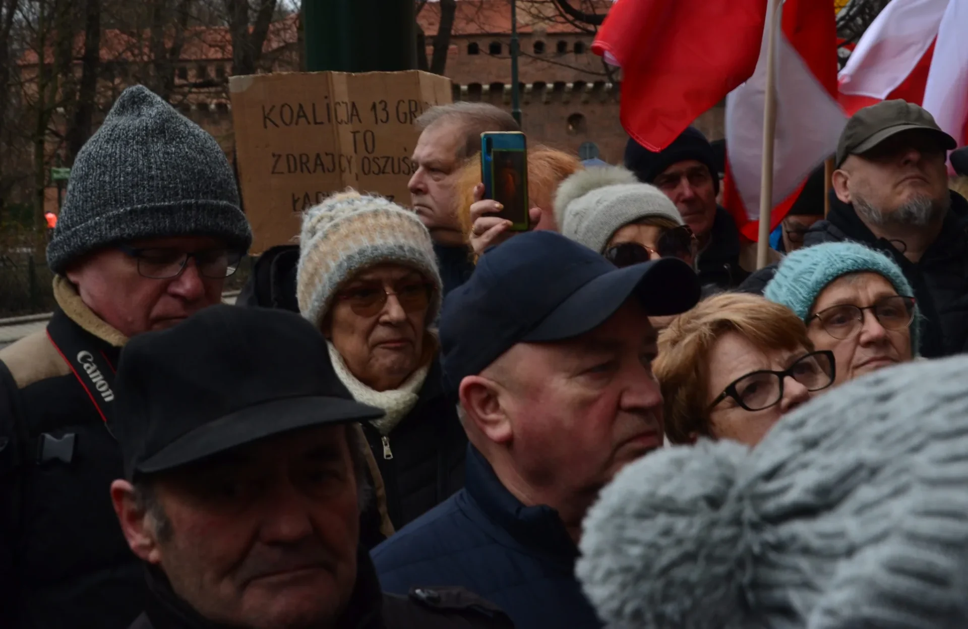 Manifestacja w obronie wolnych mediów, Kraków, 21 grudnia 2023 r.